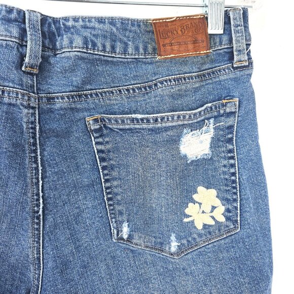 Lucky Brand LOlita Skinny Boho Floral Embroidered Denim Jeans  10/30 - Picture 8 of 11